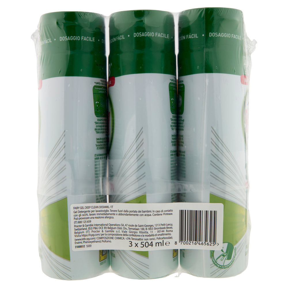 DETERSIVO LAVASTOVIGLIE FAIRY GEL PULIZIA PROFONDA 3X L 0.504 - 4