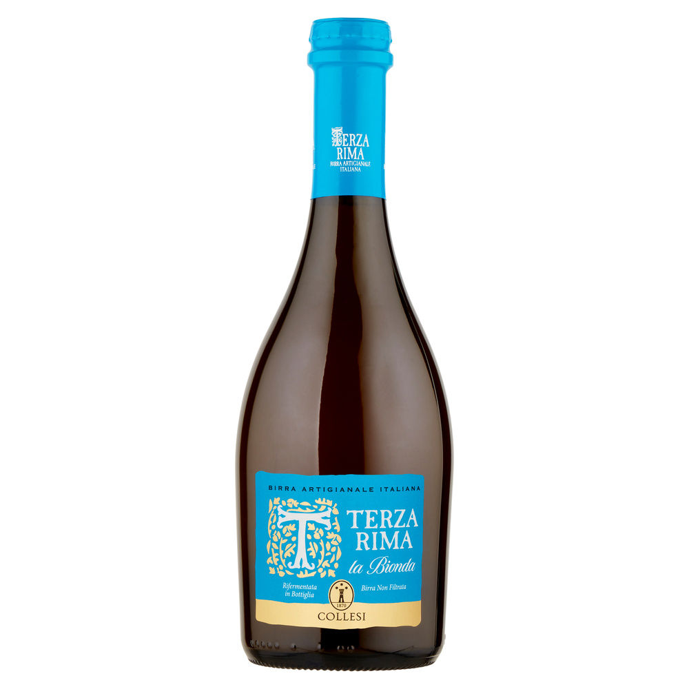 Birra bionda collesi terza rima 5 gradi bottiglia ml 500