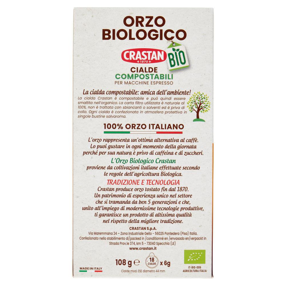 CIALDE ESE ESPRESSO - ORZO BIOLOGICO - CRASTAN 18PZ G108 - 5