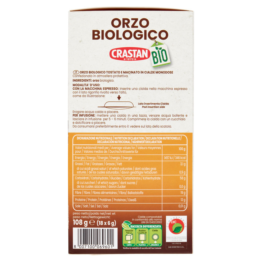 CIALDE ESE ESPRESSO - ORZO BIOLOGICO - CRASTAN 18PZ G108 - 4