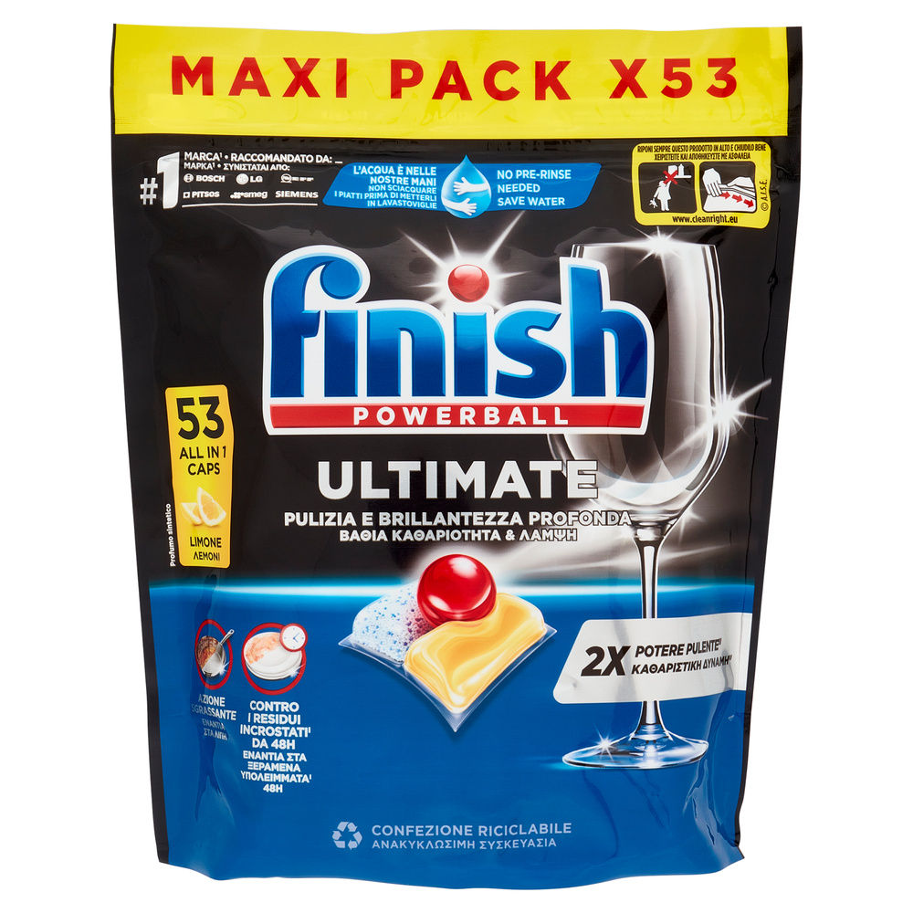 DETERSIVO LAVASTOVIGLIE FINISH TABS ULTIMATE LEMON 53LAV  G 683,7 - 7