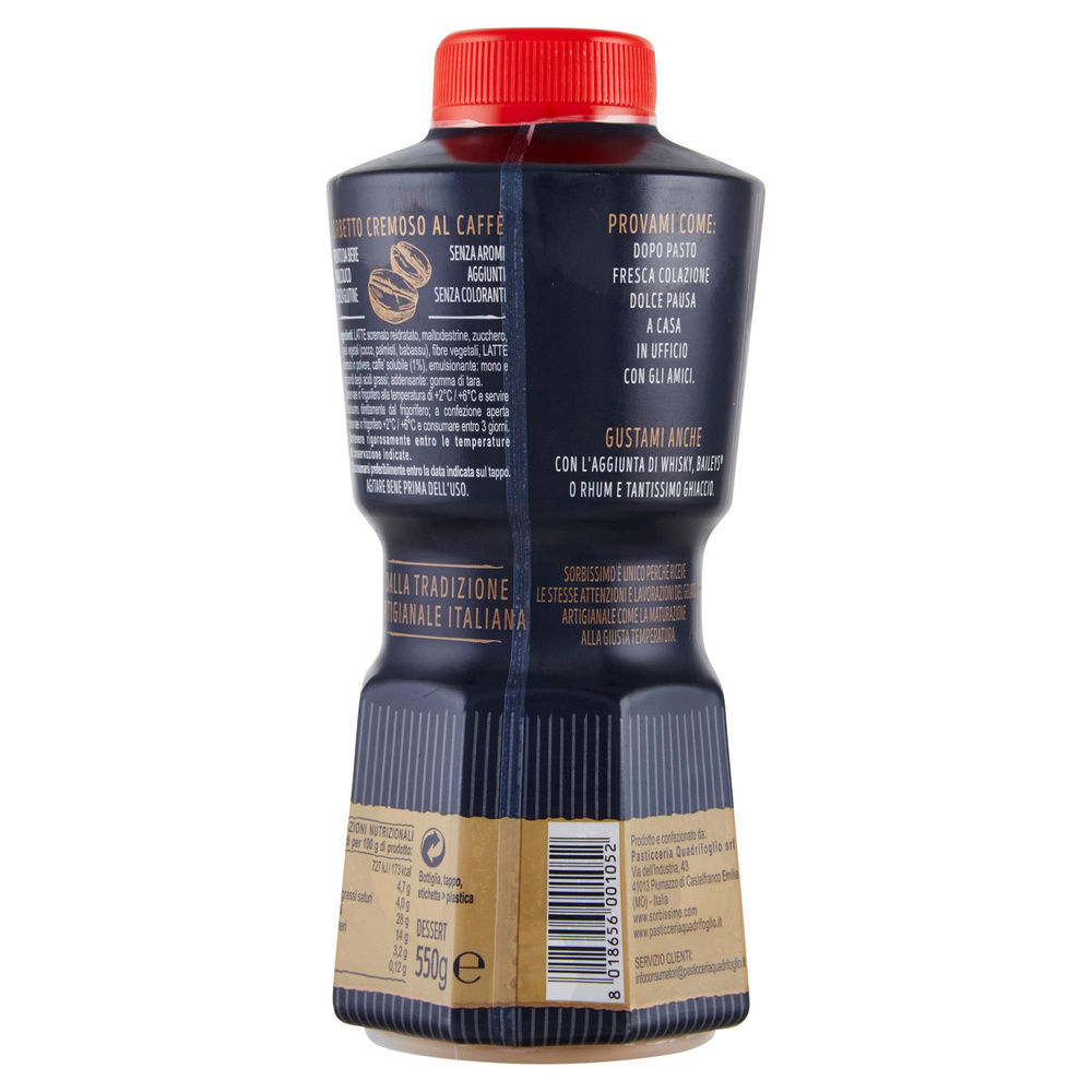 SORBISSIMO AL CAFFE' QUADRIFOGLIO BOTTIGLIA 550 G - 4