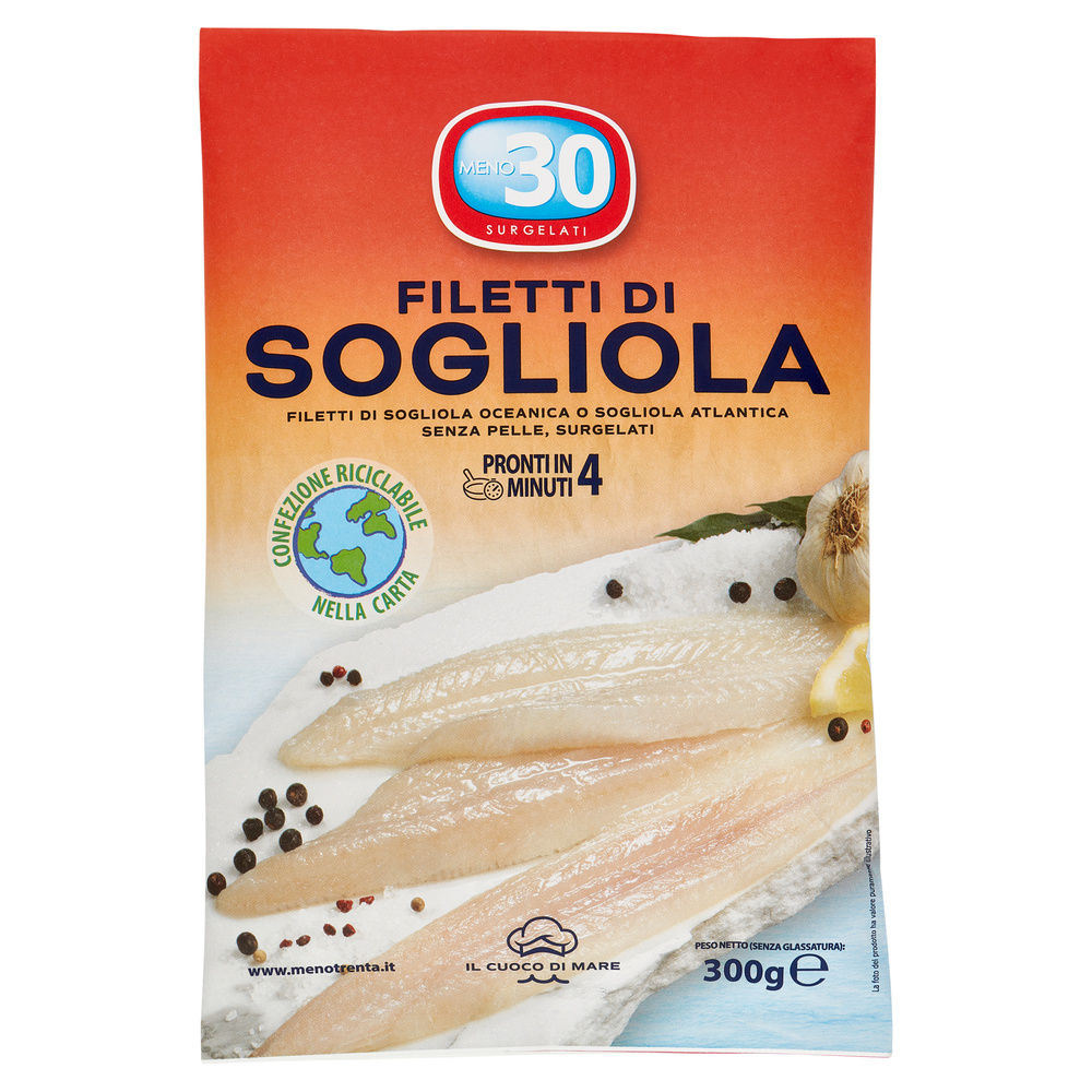 FILETTI DI SOGLIOLA MENO 30 G 300 - 0