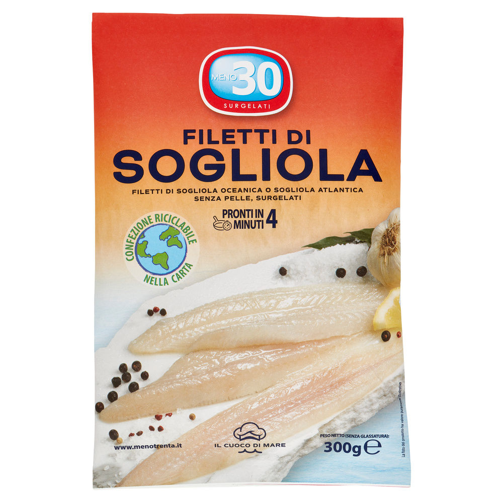 FILETTI DI SOGLIOLA MENO 30 G 300 - 6