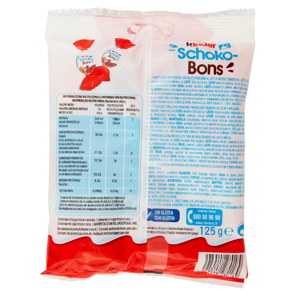 OVETTI DI CIOCCOLATO KINDER SCHOKO BONS  BUSTA G 125 - 5