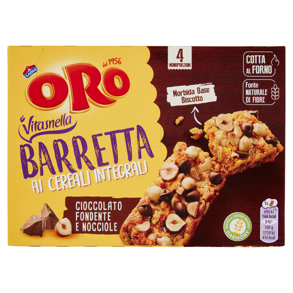 BARRETTA CEREALI INTEGRALI CIOC FDT/NOCCIOLE ORO SAIWA X4PZ G 160 - 0