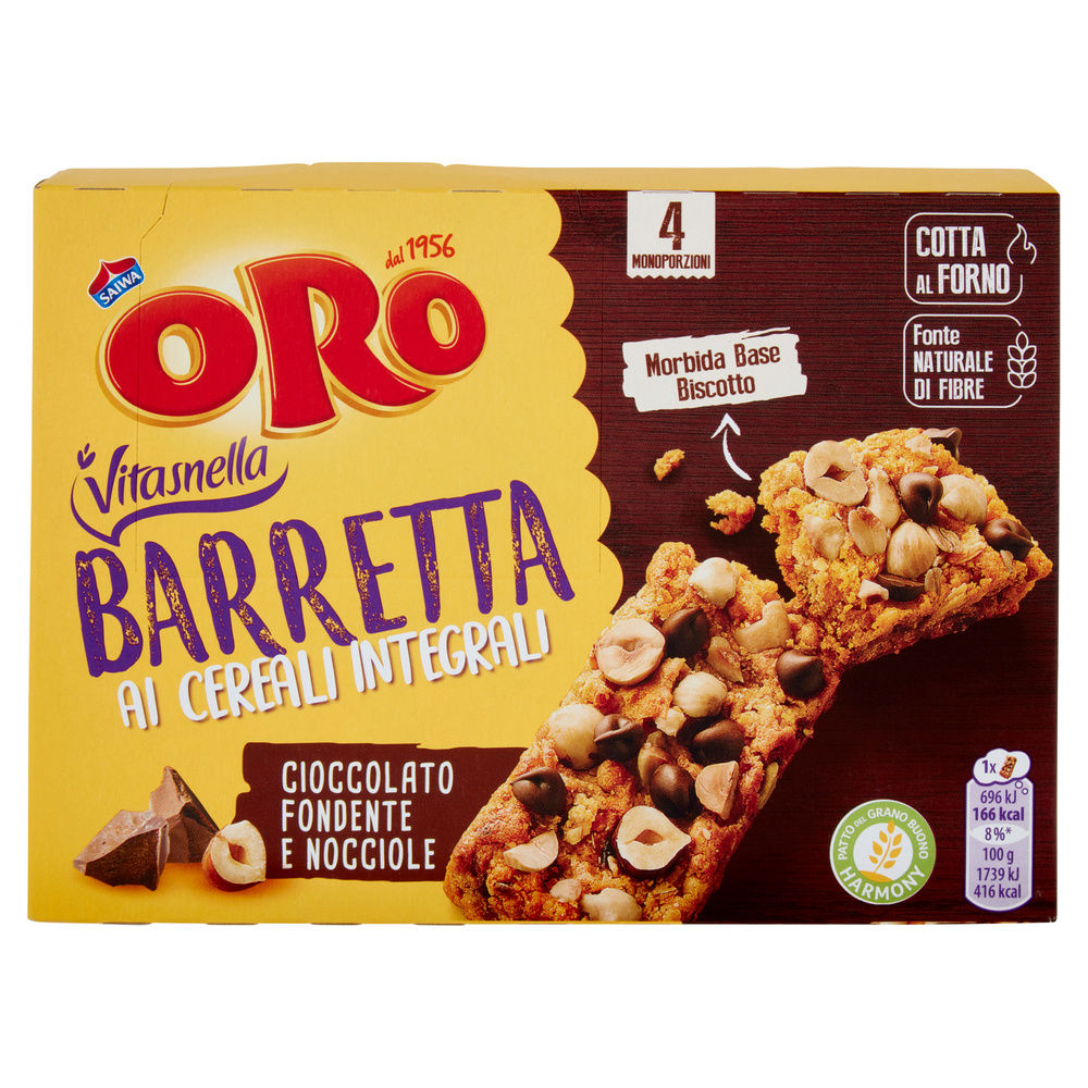 BARRETTA CEREALI INTEGRALI CIOC FDT/NOCCIOLE ORO SAIWA X4PZ G 160 - 3