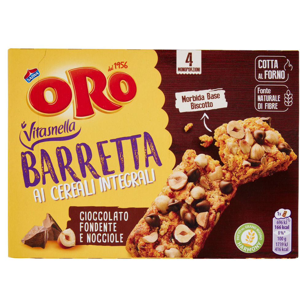 BARRETTA CEREALI INTEGRALI CIOC FDT/NOCCIOLE ORO SAIWA X4PZ G 160 - 4
