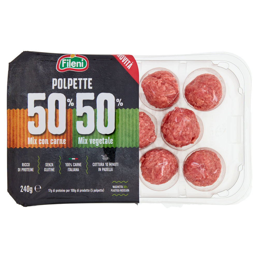 Polpette 50% 50% mix carne e mix vegetale atp g 240 fileni