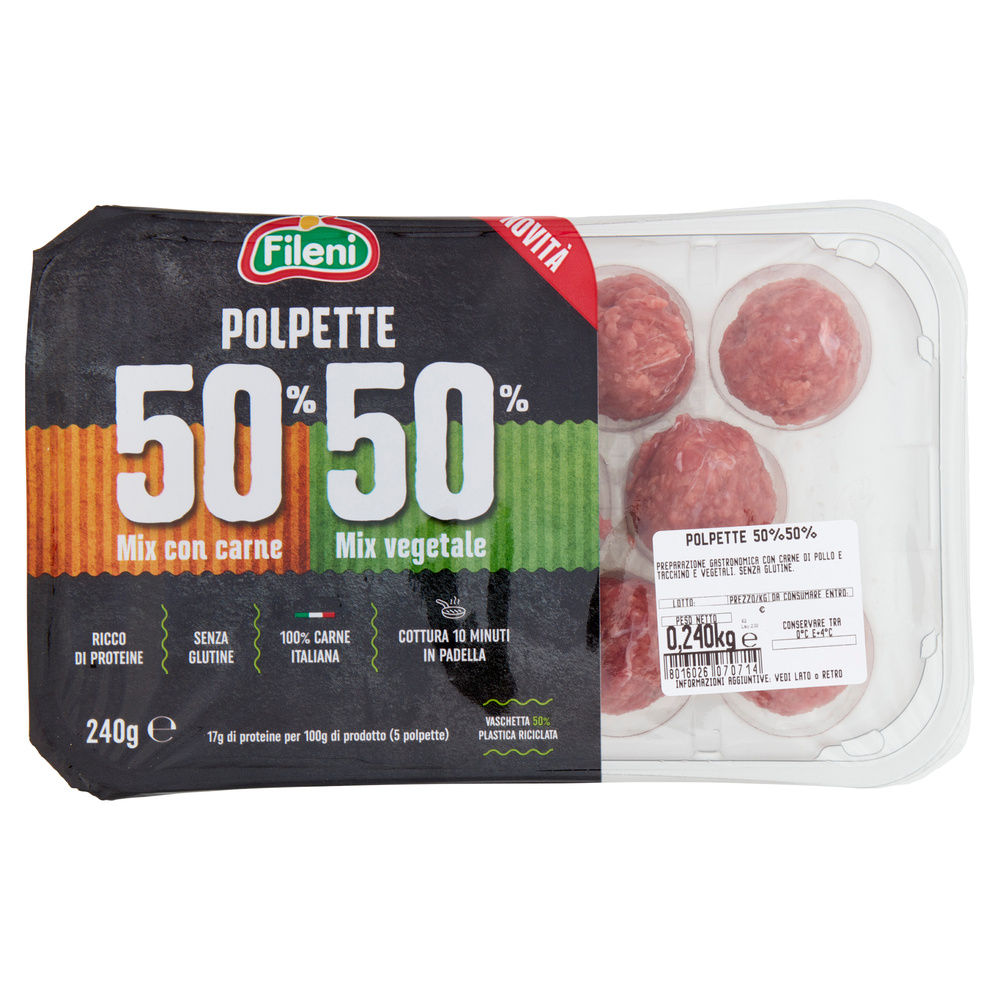 POLPETTE 50% 50% MIX CARNE E MIX VEGETALE ATP G 240 FILENI - 6