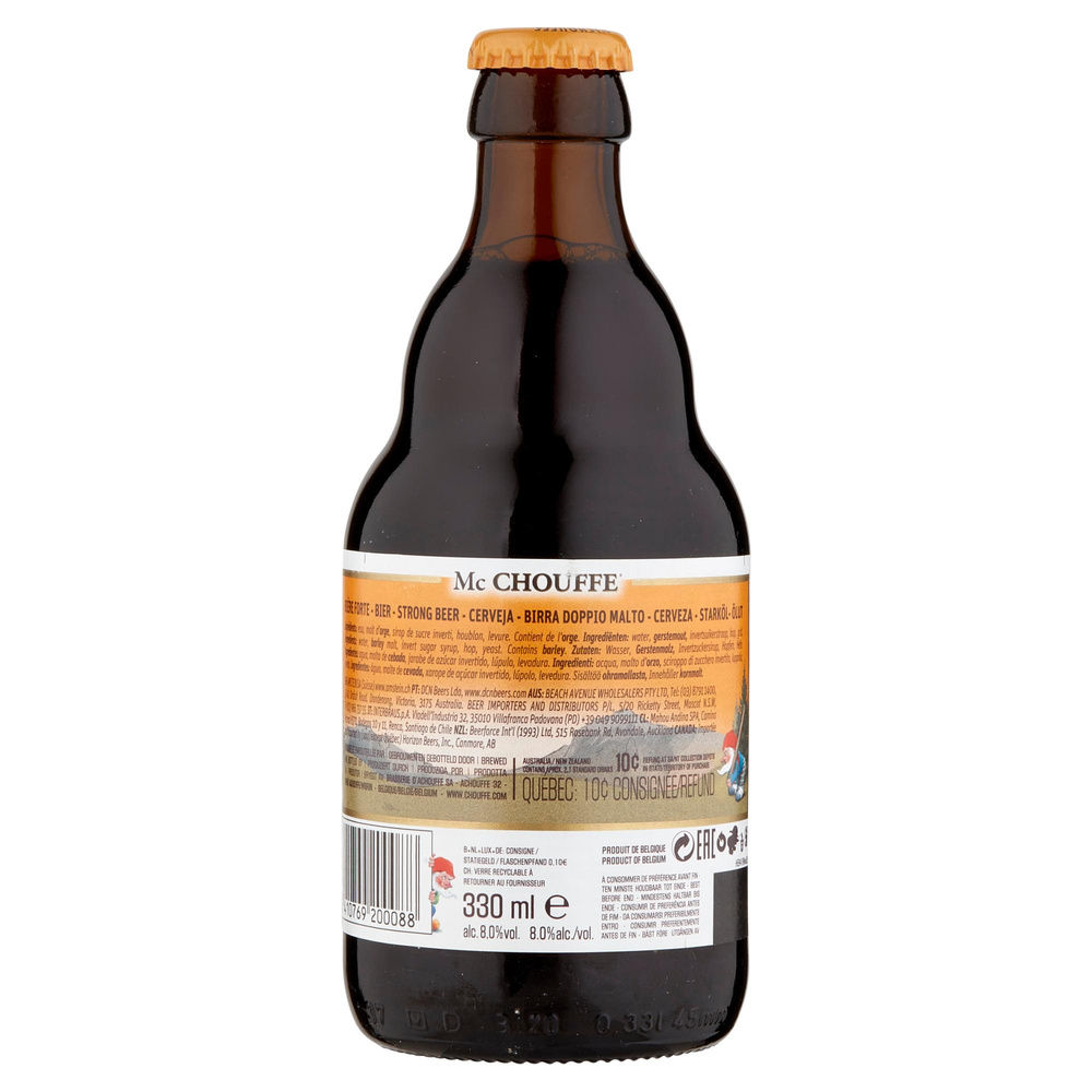 BIRRA MC CHOUFFE SCOTCH ALE AMBRATA 8 GRADI BRASSERIE D'ACHOUFFE BTG ML 330 - 1