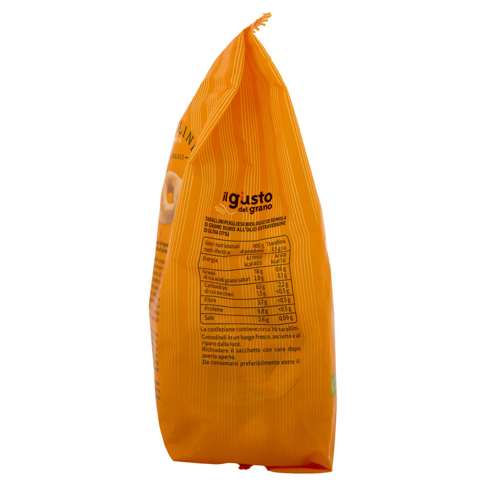 TARALLINI PUGLIESI BIOLOGICI DI SEMOLA DI GRANO DURO LIBERA TERRA G 250 - 5