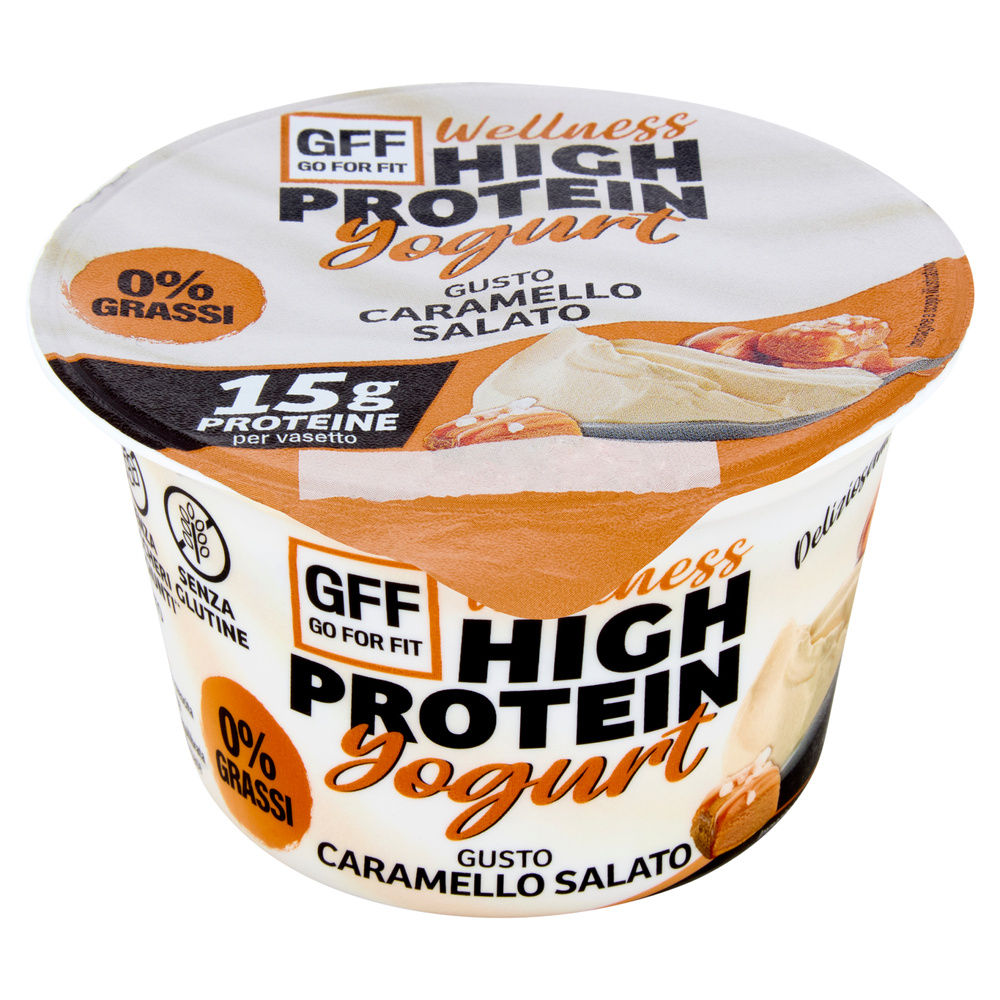 YOGURT CARAMELLO SALATO 0% SENZA LATTOSIO HIGH PROTEIN GO FOR FIT G 160 - 4
