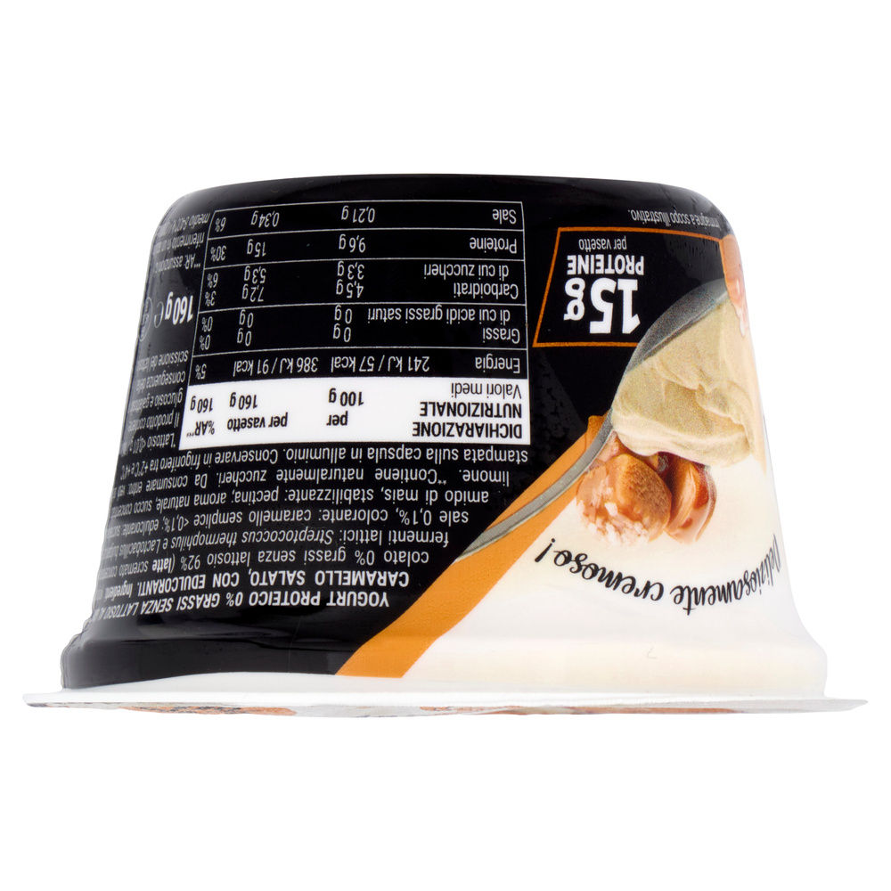 YOGURT CARAMELLO SALATO 0% SENZA LATTOSIO HIGH PROTEIN GO FOR FIT G 160 - 7