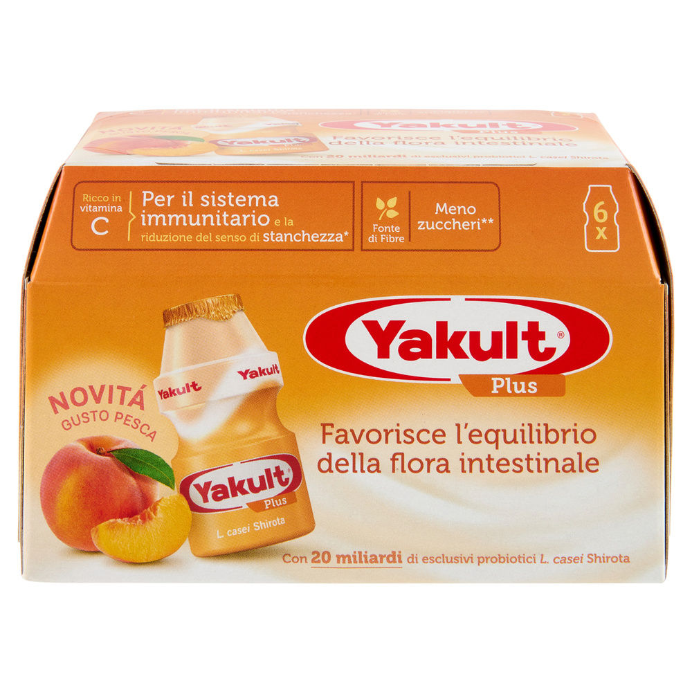 BEVANDA PROBIOTICA ALLA PESCA YAKULT PLUS 6X65 ML - 7