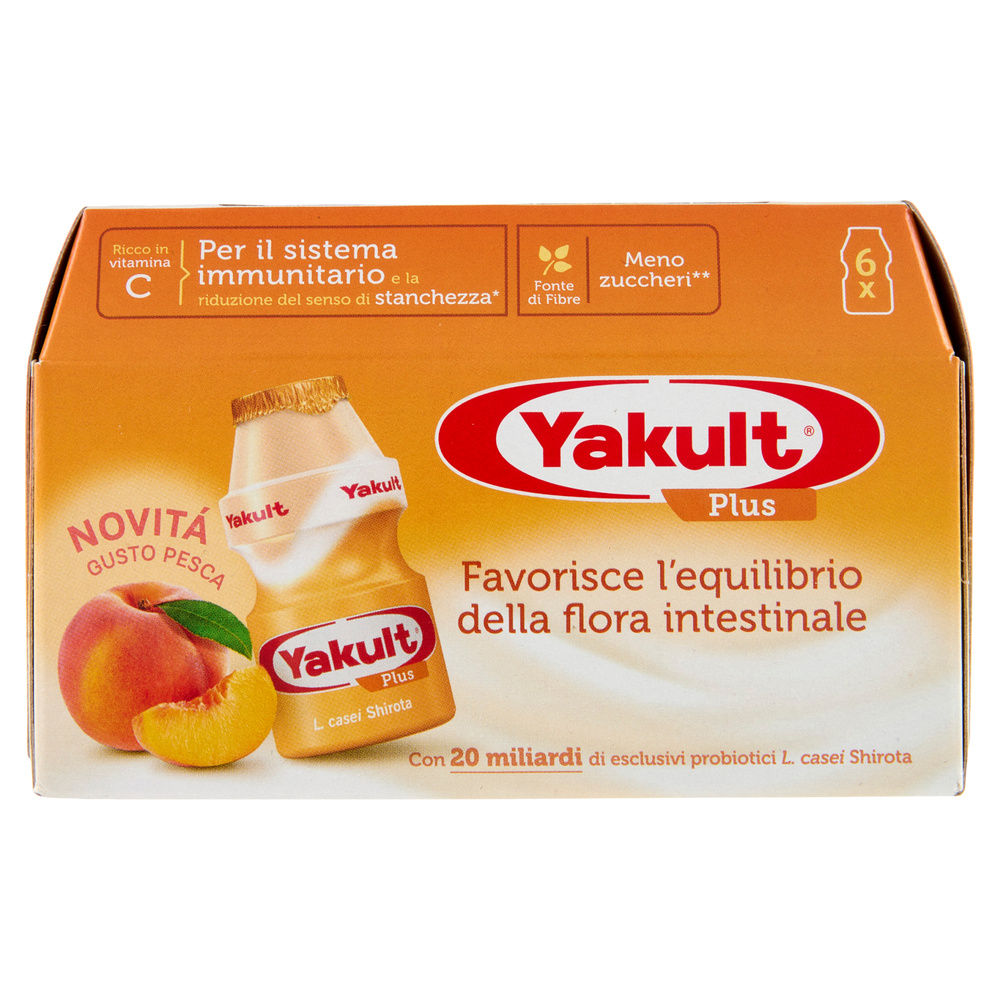 BEVANDA PROBIOTICA ALLA PESCA YAKULT PLUS 6X65 ML - 6