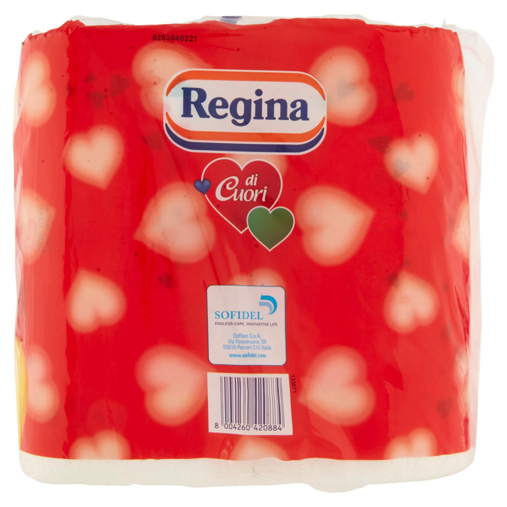 ASCIUGATUTTO REGINA DI CUORI 2V 50STR. DEC.QUADRICROMIA GOFFRATO PZ.6 - 3