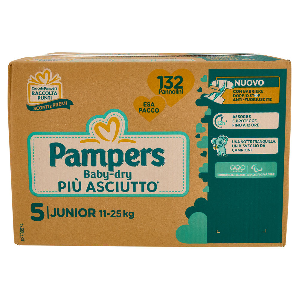 PANNOLINI PAMPERS BABY DRY JUNIOR ESAPACK PZ.132 - 7