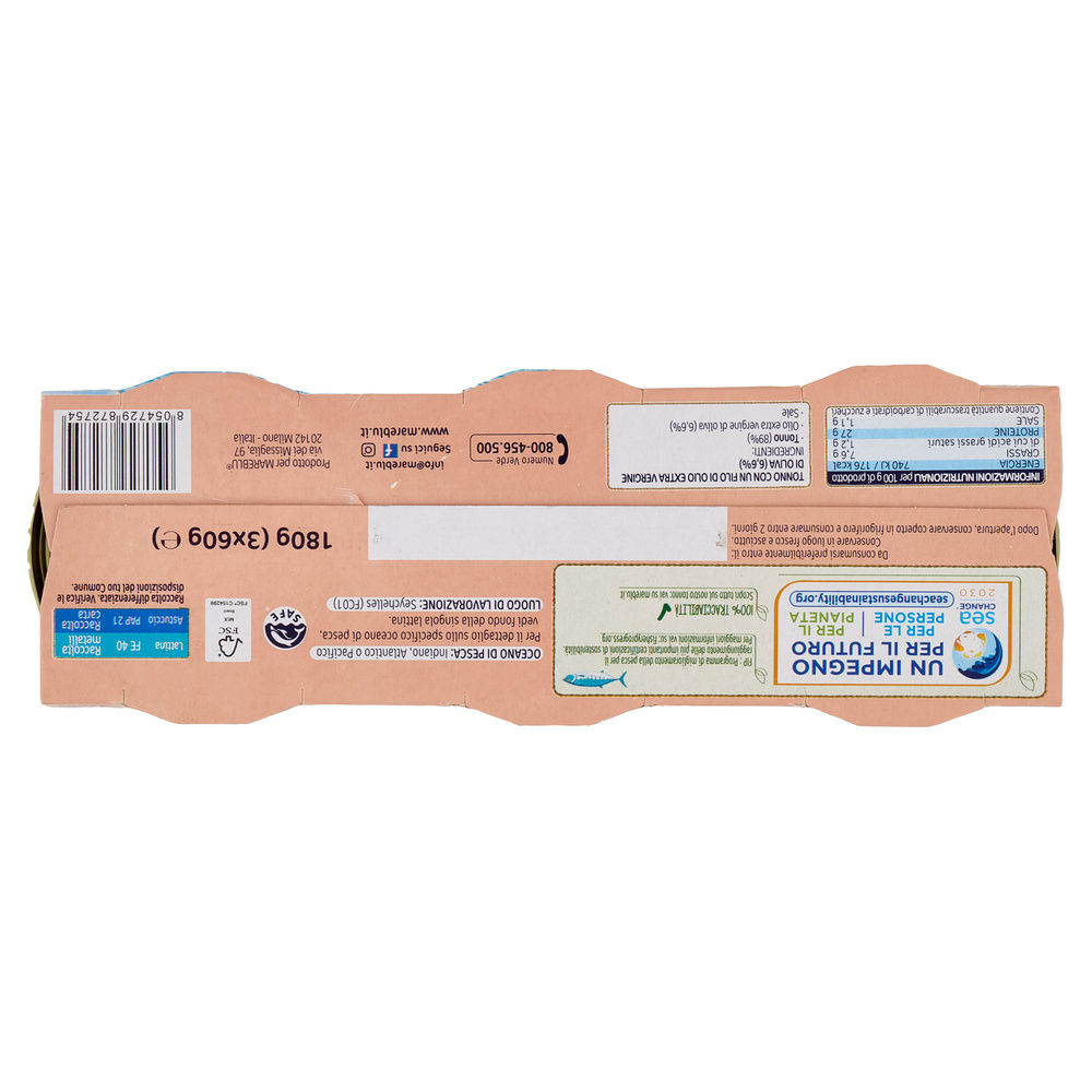 TONNO IN OLIO EVO MAREBLU  LEGGERO G 60X3 - 4