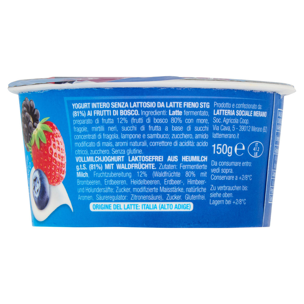 YOGURT BELLA VITA FREE S/L GOLOSO MERANO  FRUTTI DI BOSCO G 150 - 7