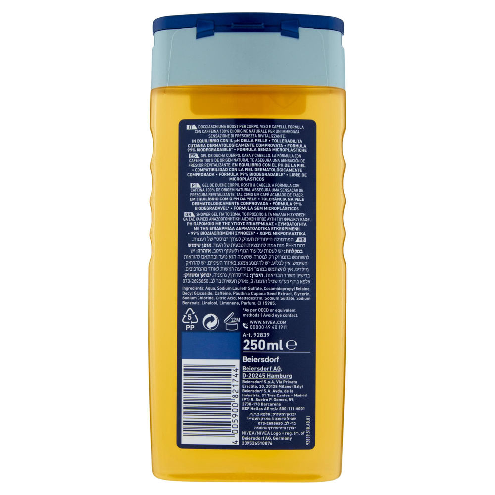 BAGNODOCCIA NIVEA  BOOST MEN ML250 - 7