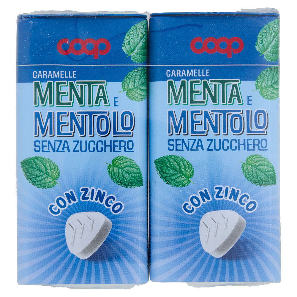 CARAMELLE COMPRESSE ALLA MENTA E MENTOLO S/Z TIN BOX COOP SCATOLA 2 X G35 G70 - 2