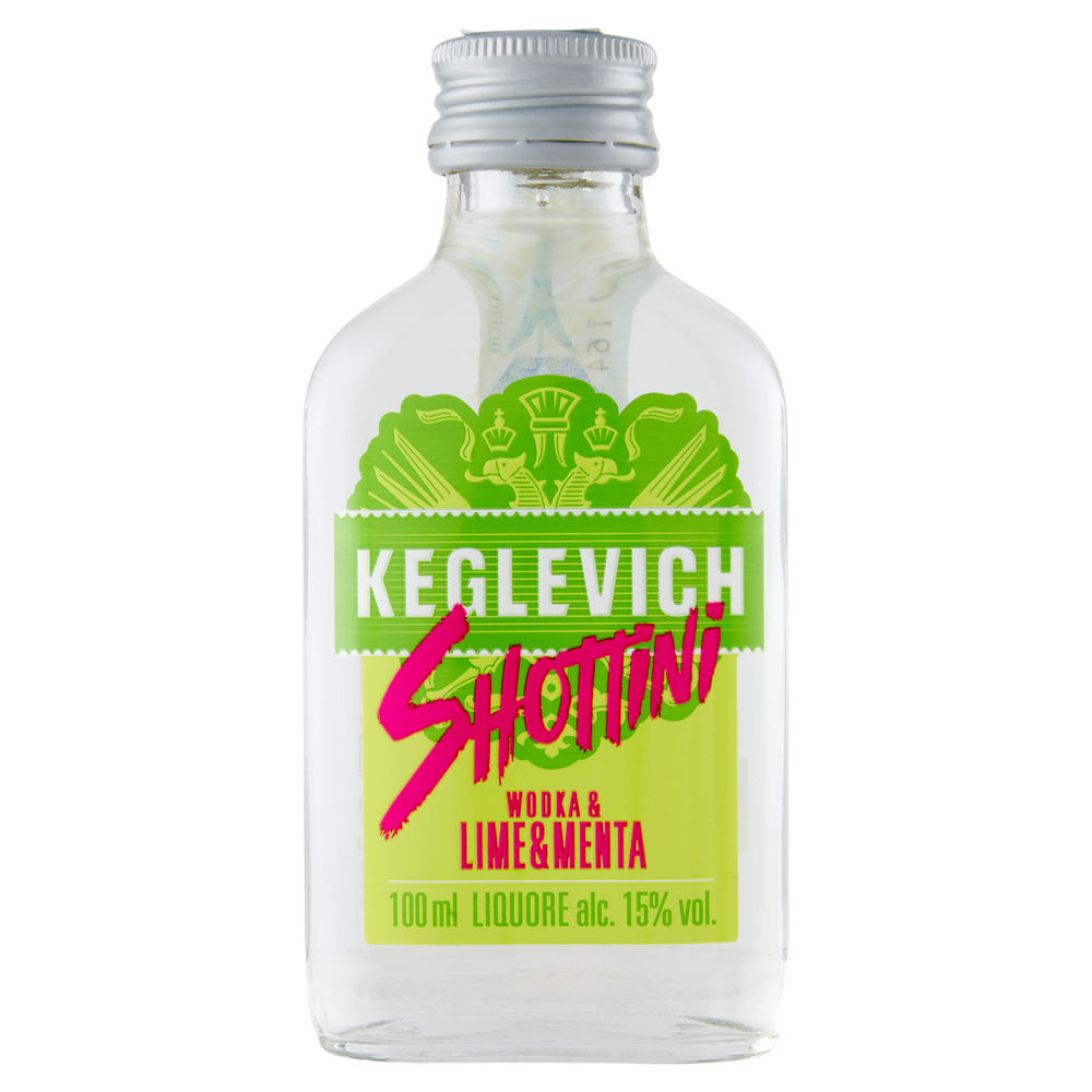VODKA KEGLEVICH SHOTTINI LIME E MENTA 15 GRADI BOTTILIA ML 100 - 0
