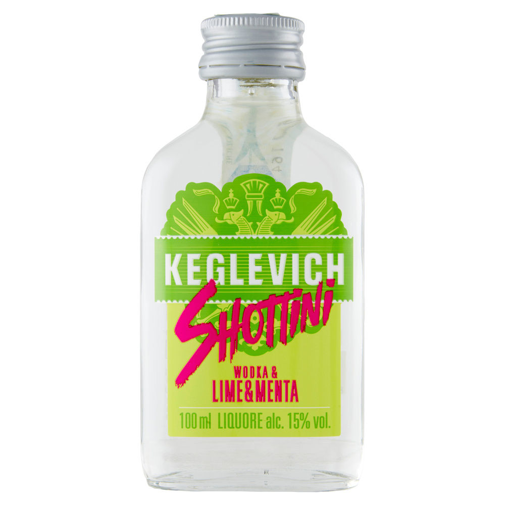 VODKA KEGLEVICH SHOTTINI LIME E MENTA 15 GRADI BOTTILIA ML 100 - 1