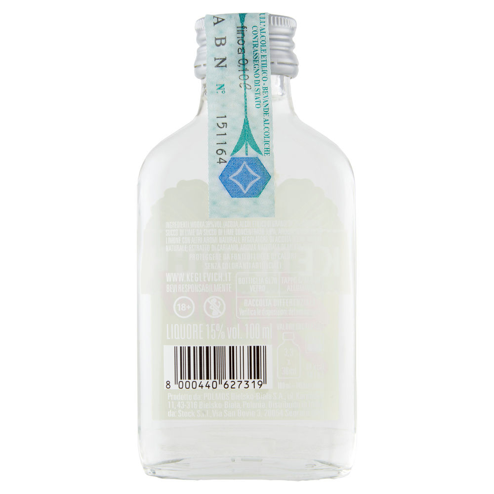 VODKA KEGLEVICH SHOTTINI LIME E MENTA 15 GRADI BOTTILIA ML 100 - 3