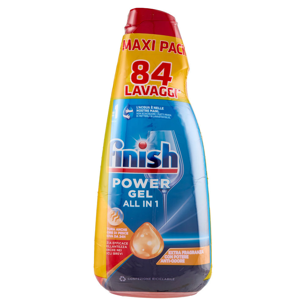 DETERSIVO PER LAVASTOVIGLIE FINISH GEL ANTIODORE ML 940X2 - 1