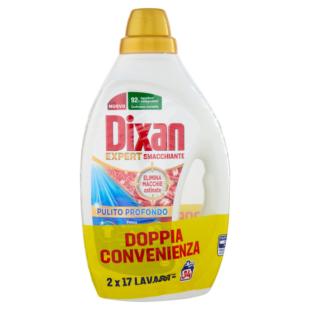DETERSIVO LAVATRICE LIQUIDO DIXAN 17LAVX2 SMACCHIANTE 2X L 0,765 - 0