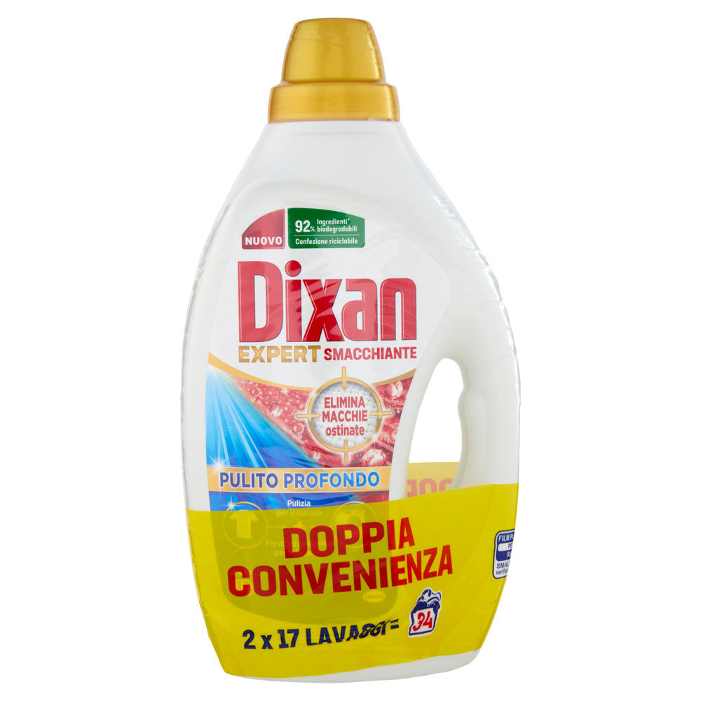 DETERSIVO LAVATRICE LIQUIDO DIXAN 17LAVX2 SMACCHIANTE 2X L 0,765 - 2