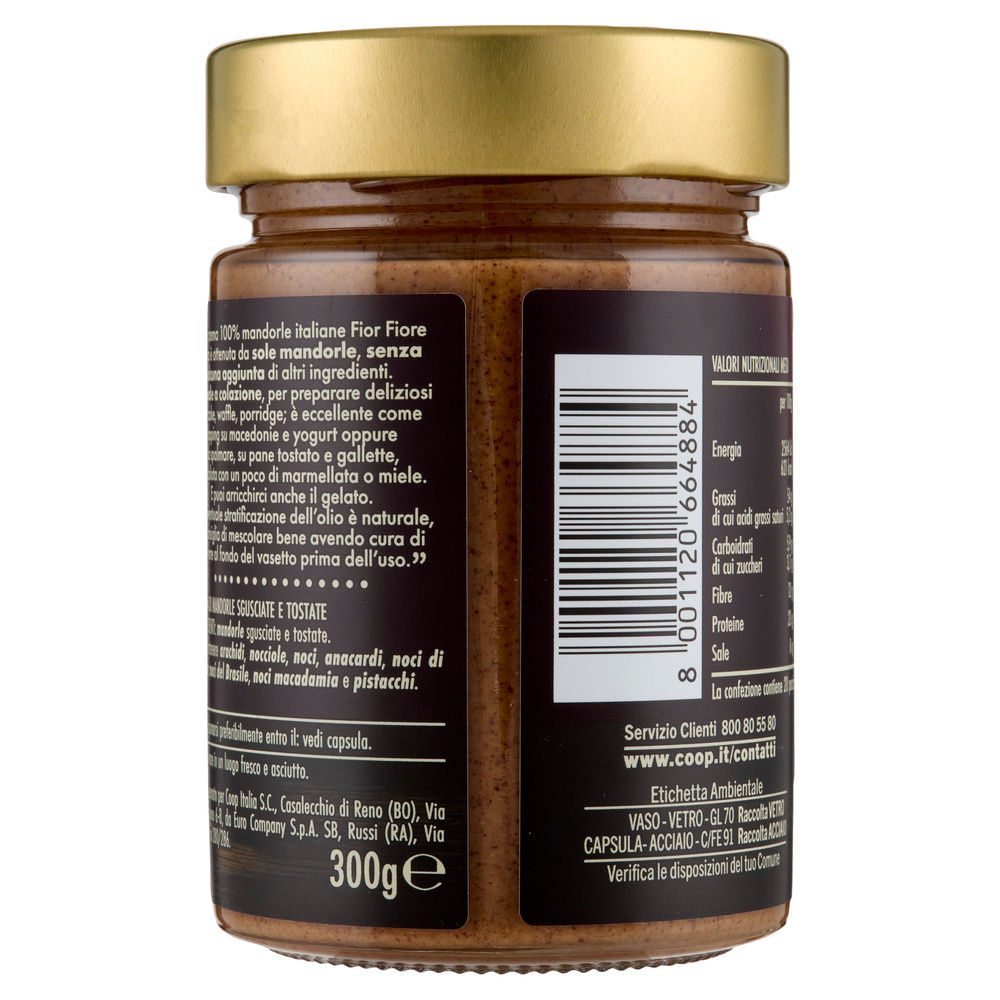 CREMA 100% DI MANDORLE ITALIANE FIORE FIORE COOP VS G 300 - 4