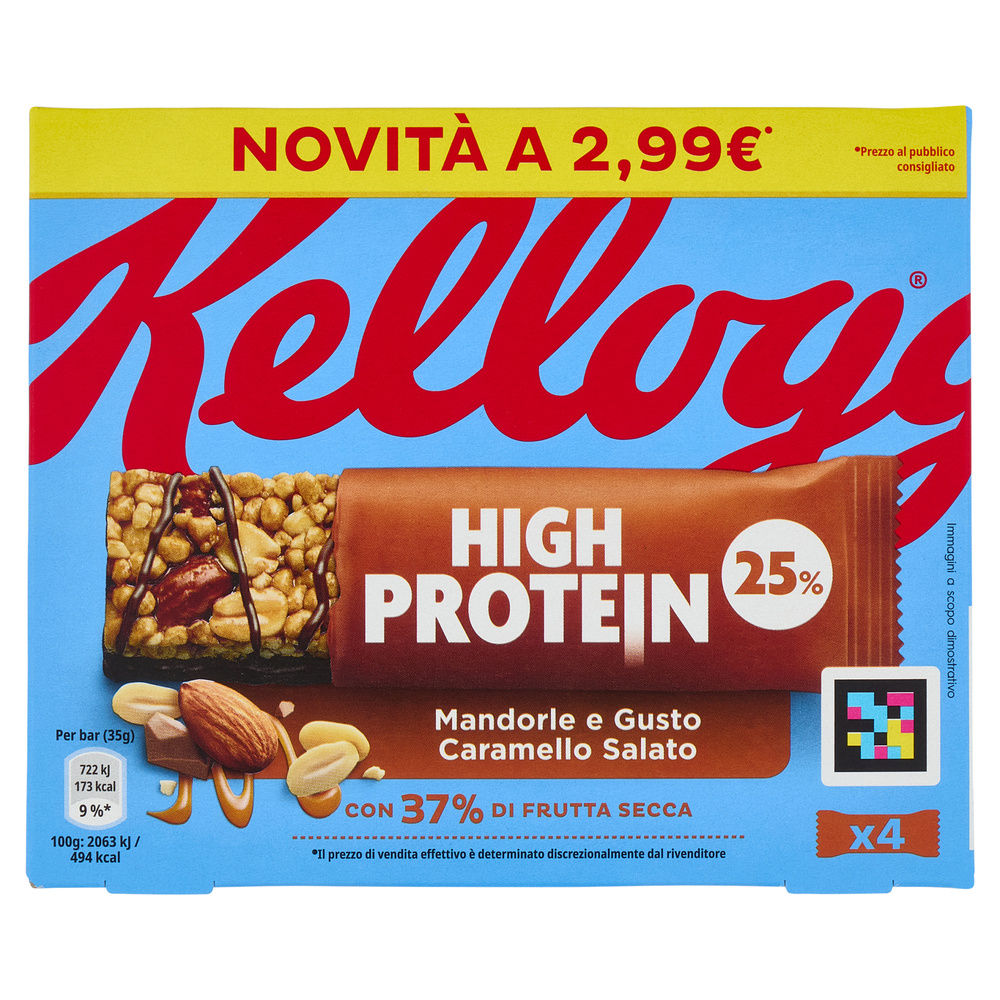 KELLOGG'S BARRETTA HIGH PROTEIN CARAMELLO SALATO G140 - 0