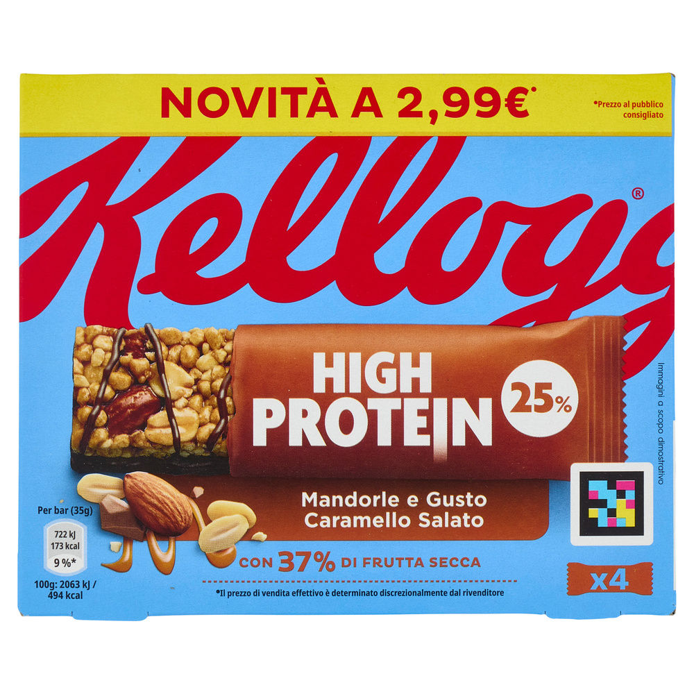 KELLOGG'S BARRETTA HIGH PROTEIN CARAMELLO SALATO G140 - 2