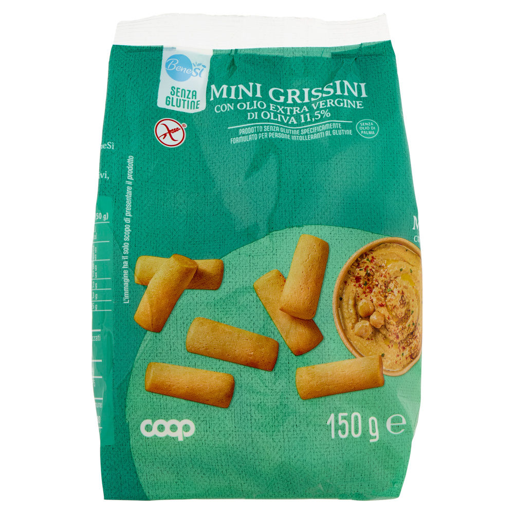 MINI GRISSINI SENZA GLUTINE COOP BENESI SACCHETTO 150G - 0