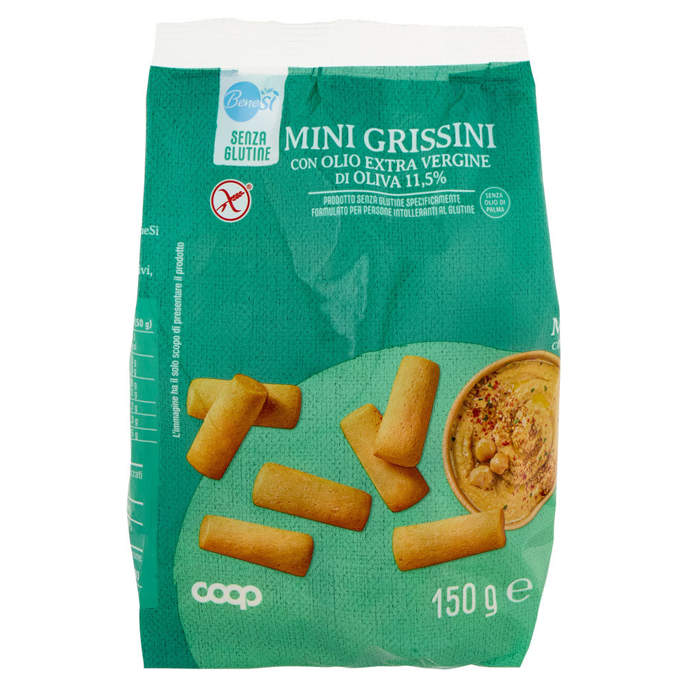 MINI GRISSINI SENZA GLUTINE COOP BENESI SACCHETTO 150G - 1