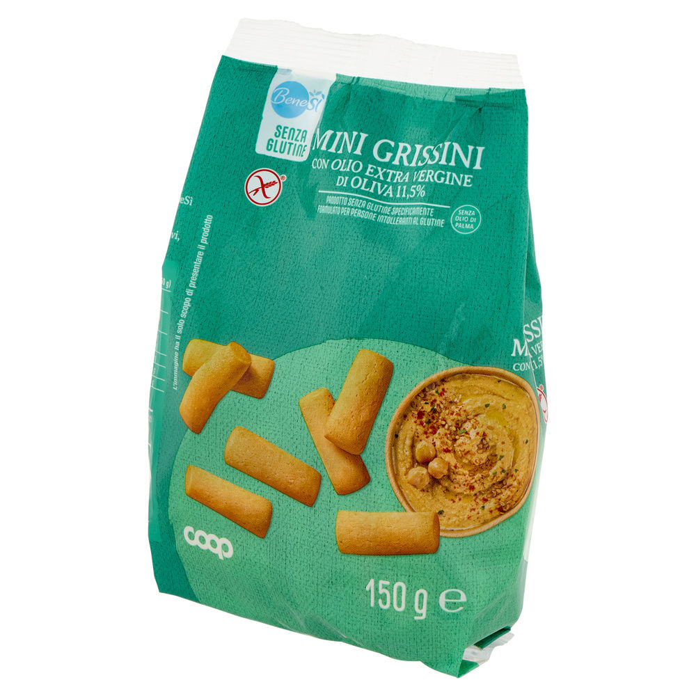 MINI GRISSINI SENZA GLUTINE COOP BENESI SACCHETTO 150G - 8
