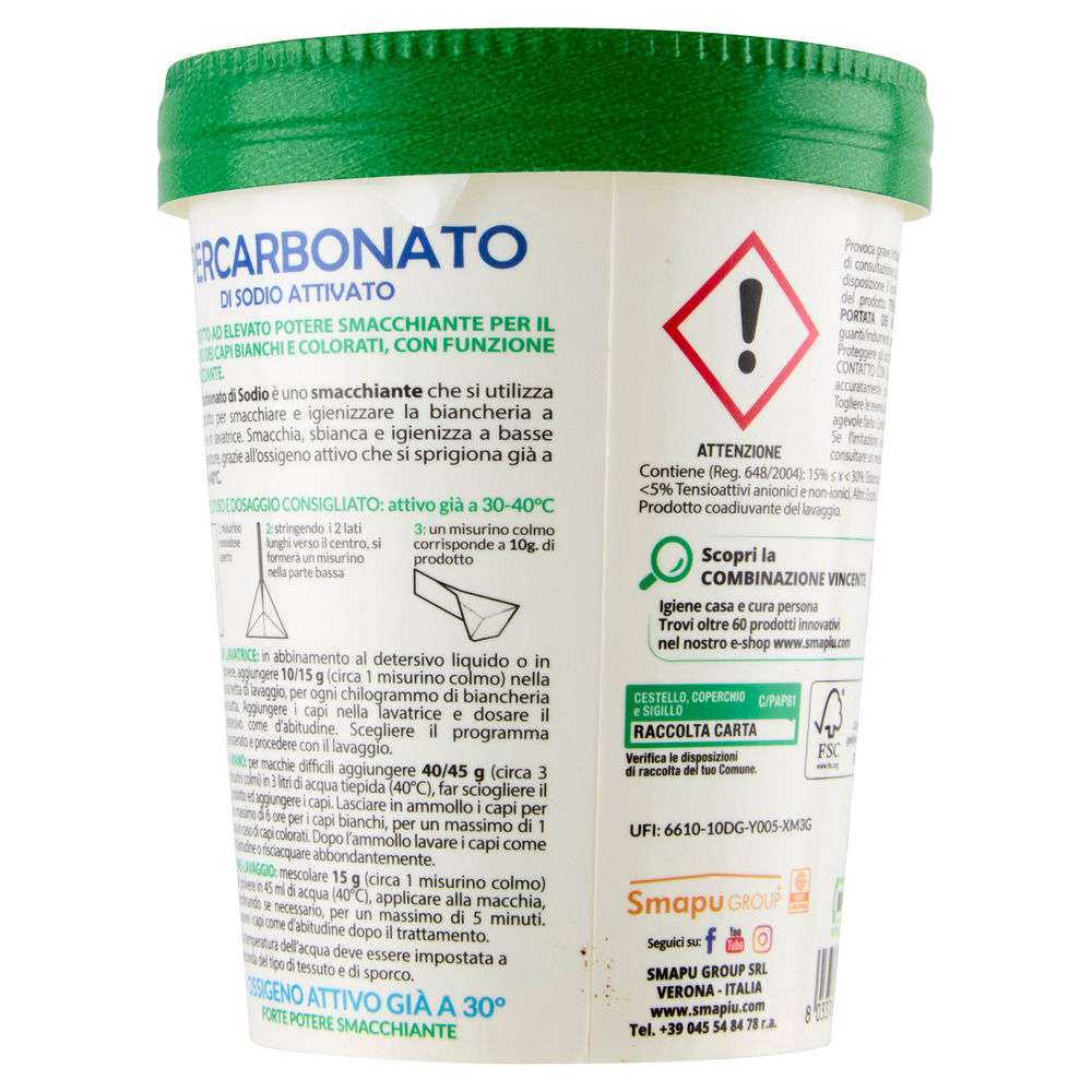 SMAPIU' PERCARBONATO DI SODIO CAPI COLORATI GR 500 - 4
