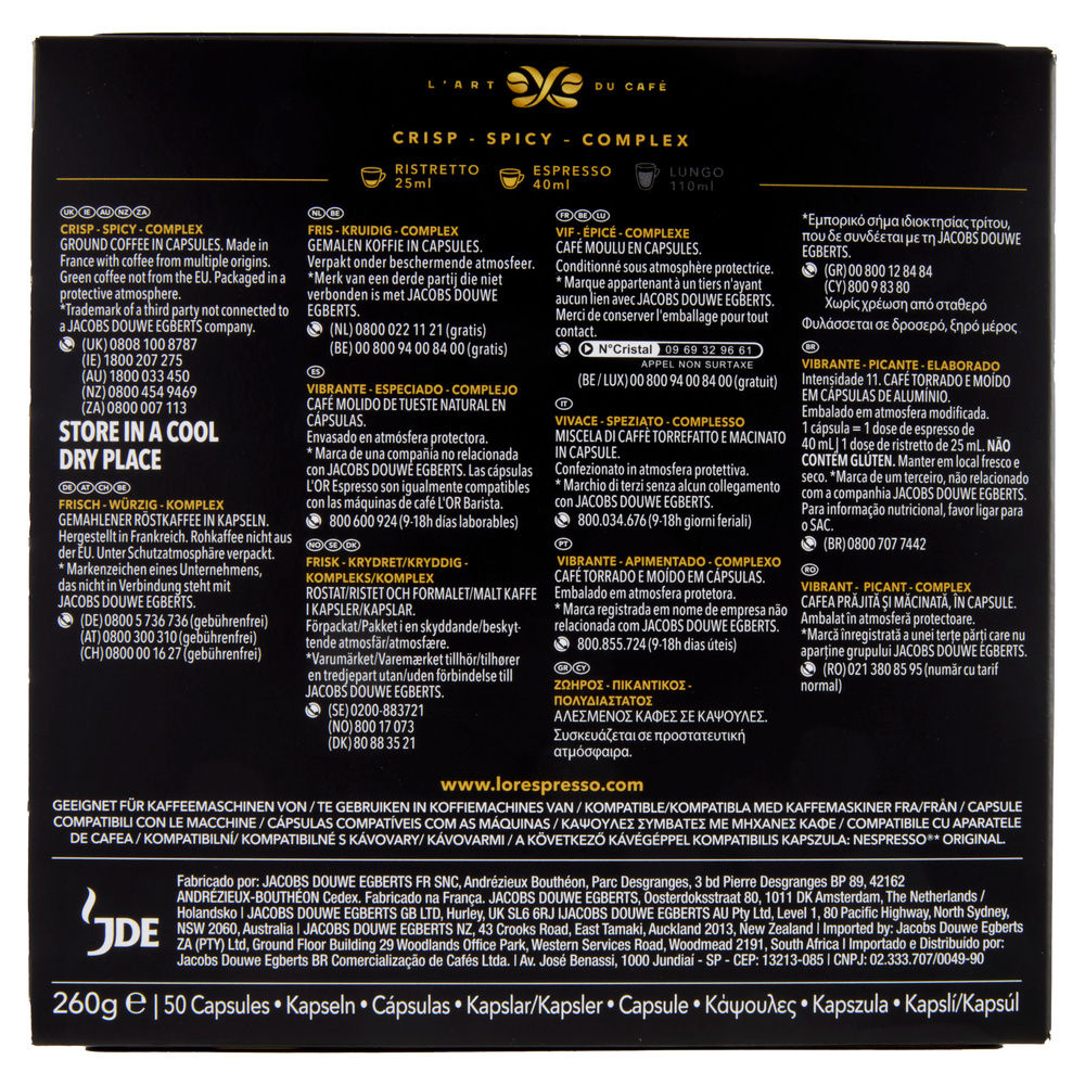 CAFFÈ ESPRESSO 50 CAPSULE LOR RISTRETTO 11 G260 - 4
