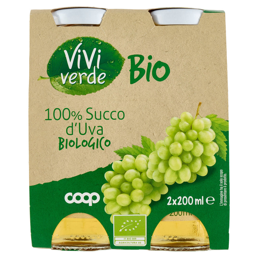 SUCCO D'UVA BIANCA VIVIVERDE BIO COOP CLUSTER ML 200 X 2 - 2