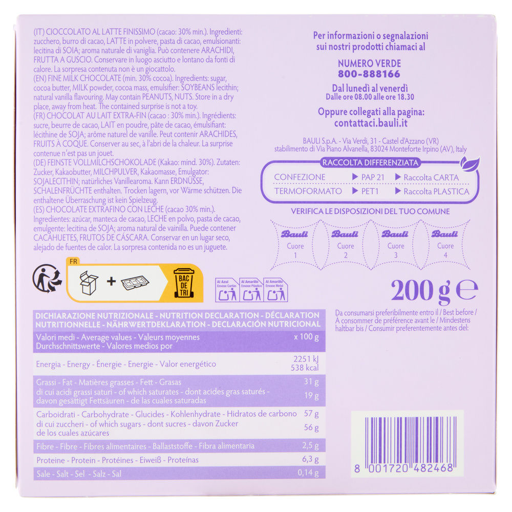 CUORE S. VALENTINO CIOCCOLATO LATTE BAULI SCAT. G 200 - 4
