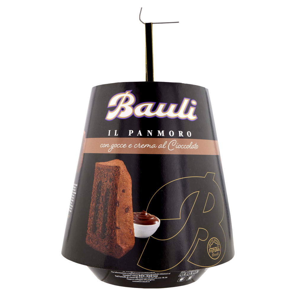 PANDORO CON GOCCE E CREMA CIOCCOLATO BAULI SCAT. G750 - 1