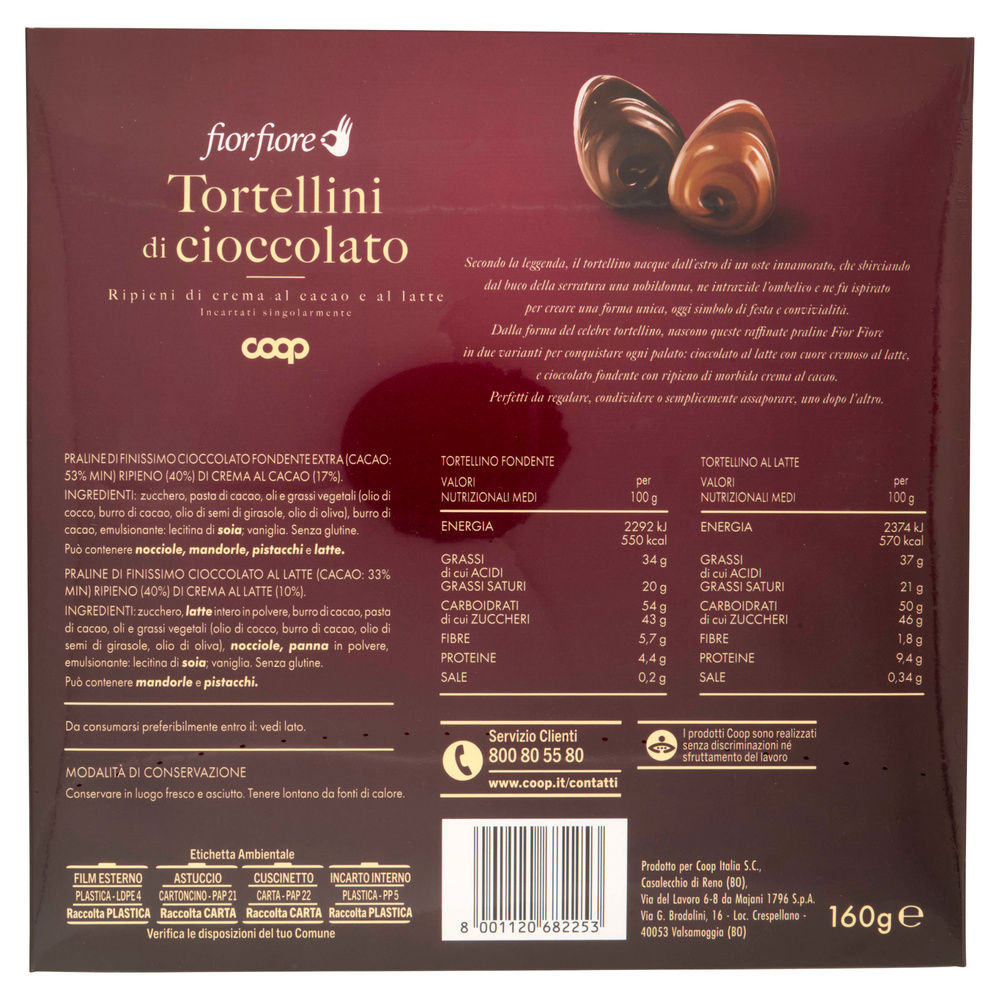 TORTELLINI DI CIOCCOLATO ASSORTITI COOP FF IN SCATOLA REGALO G 160 - 3