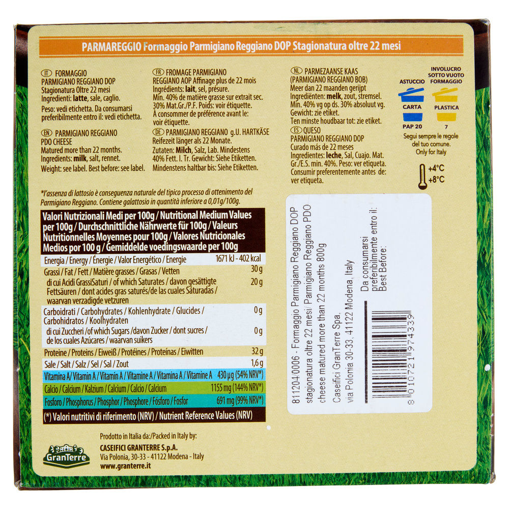 PARMIGIANO REGGIANO 22M PARMAREGGIO CONFEZIONE REGALO G 800 - 7