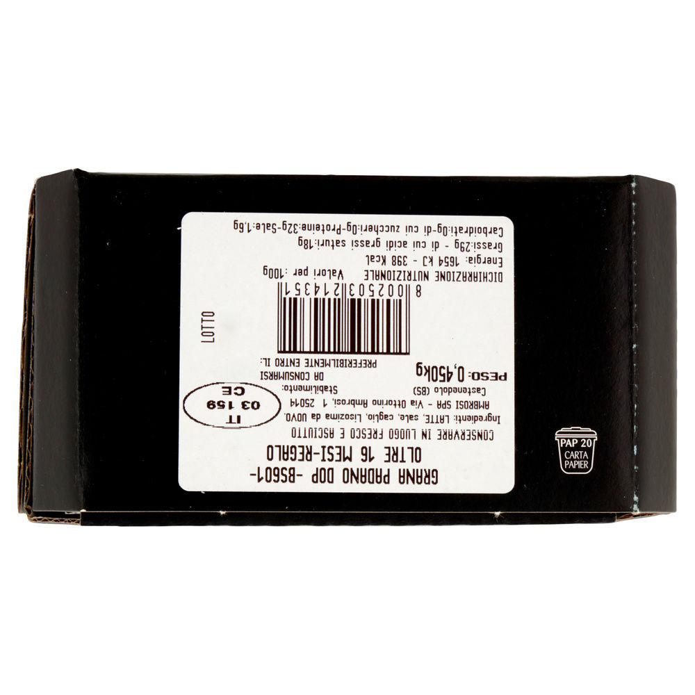 CONFEZIONE REGALO GRANA PADANO DOP "BS601" OLTRE 16 MESI AMBROSI G 450 - 8