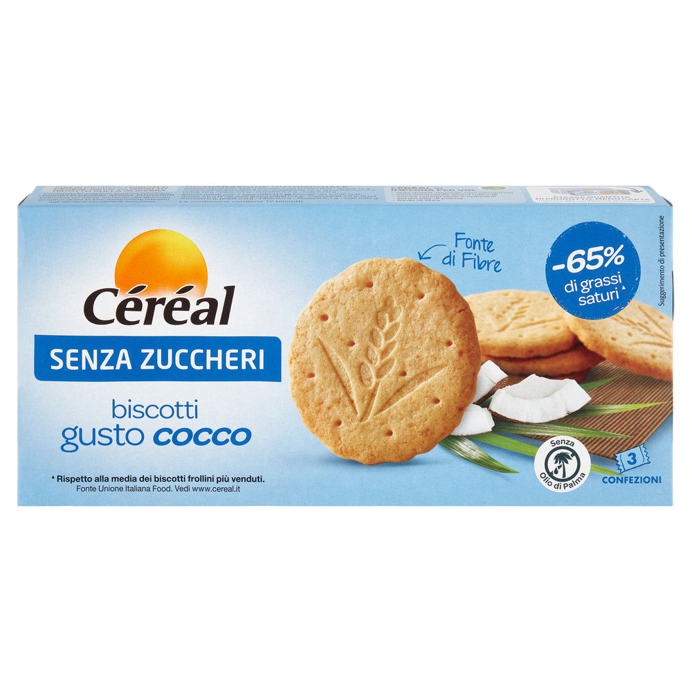 BISCOTTI CEREAL S/ZUCCHERI COCCO G 132 - 8