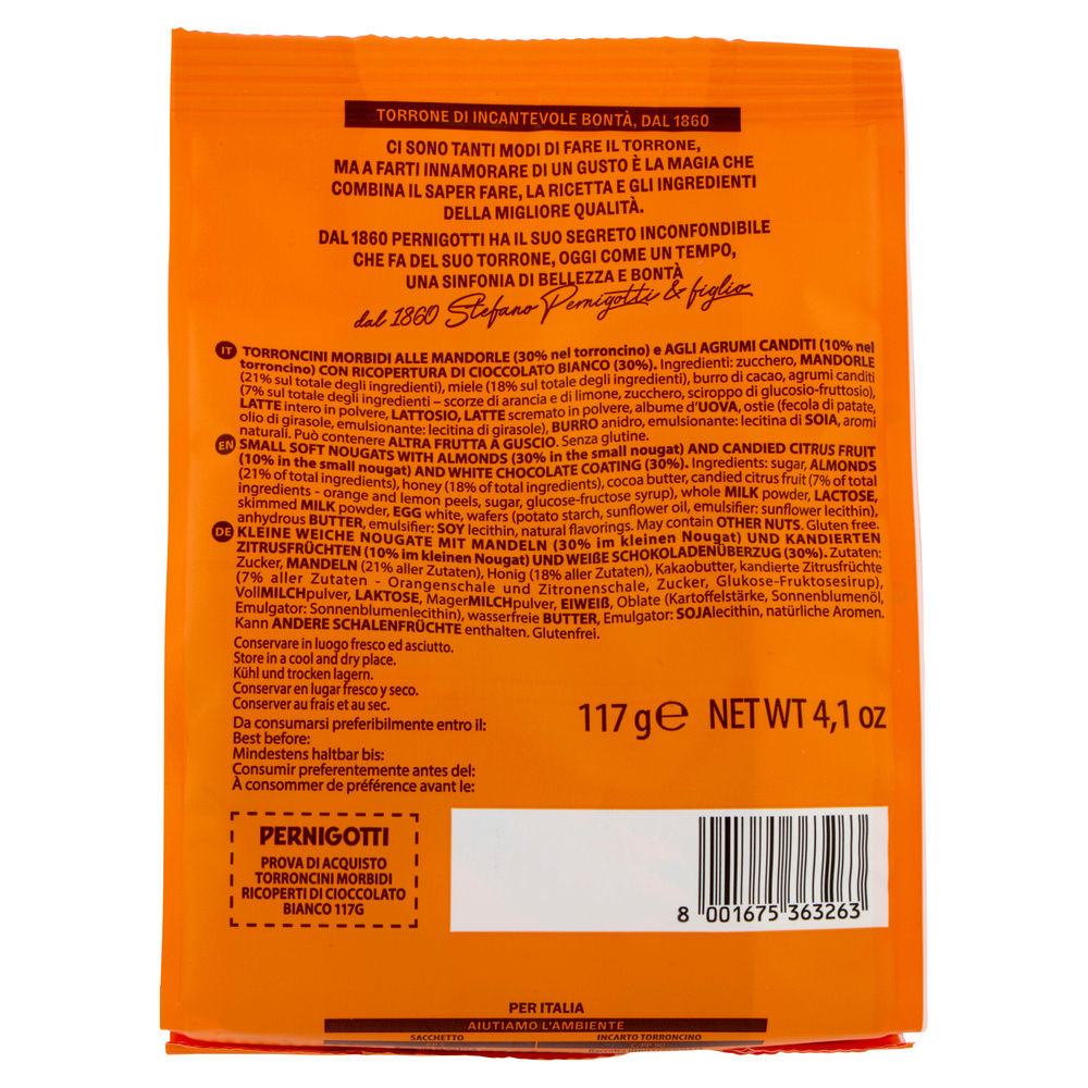 BUSTA TORRONCINI RICOPERTI MORBIDI BIANCO-AGRUMI PERNIGOTTI G117 - 4