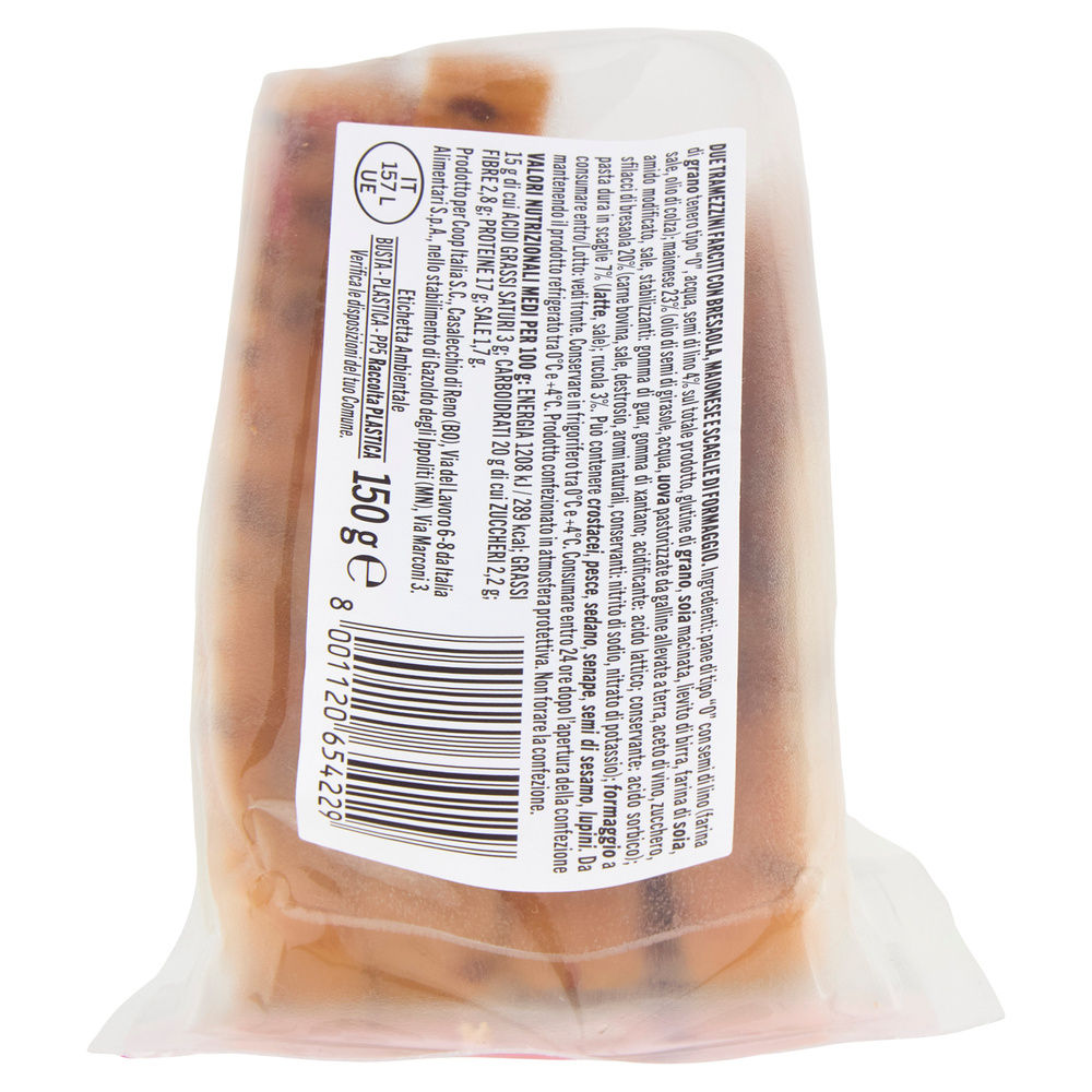 TRAMEZZINO PROTEICO BRESAOLA/RUCOLA/SCAGLIE DI FORMAGGIO COOP  G 150 - 5
