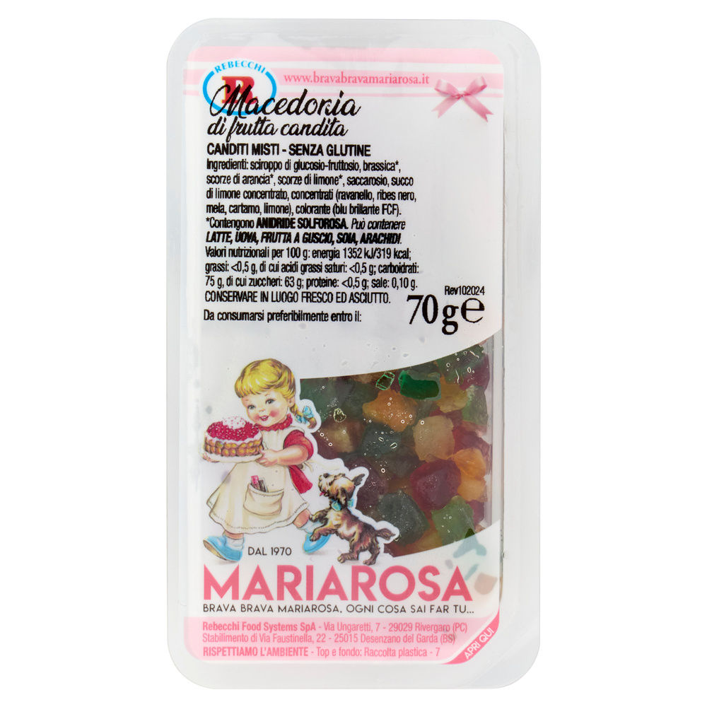 FRUTTA CANDITA MACEDONIA REBECCHI COFANETTO G 70 - 0